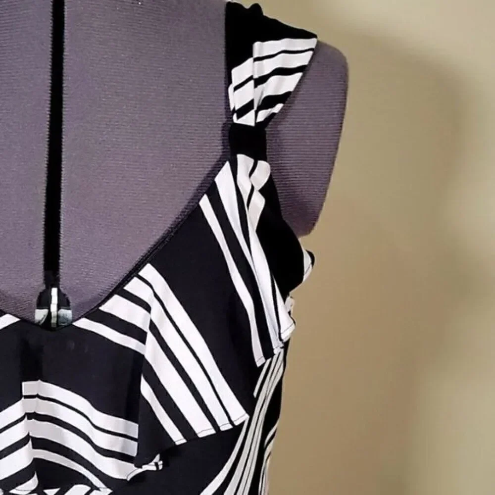 WHBM Chevron Striped Dress Sz S